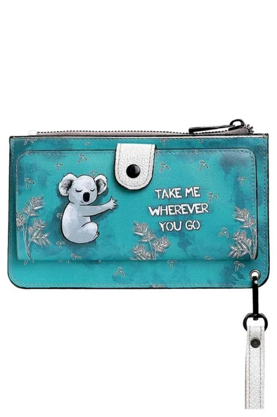 Kadın Yeşil Cüzdan - Koala Hug Tasarım ürün görseli 1