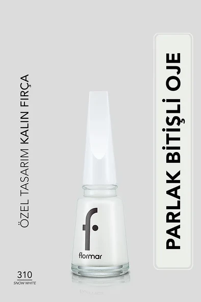 Flormar Sedefli Parlak Oje (BEYAZ) - Nail Enamel - 310 Snow White ürün görseli 1
