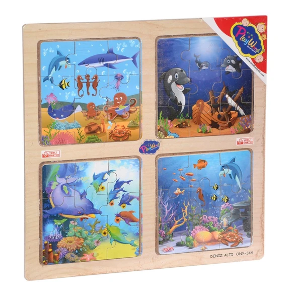 ONY-343/344/345/346 Ahşap Eğitici 4'lü Puzzle -Onyıl ürün görseli 1