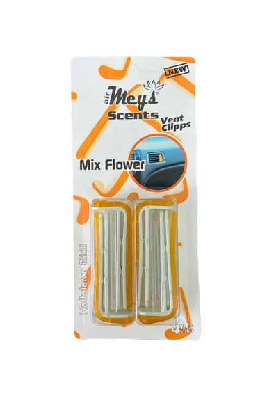 Mix Flower Kokulu Araba Kalorifer Petek Kokusu Clips ( 1 Paket-4 Adet ) ürün görseli 1