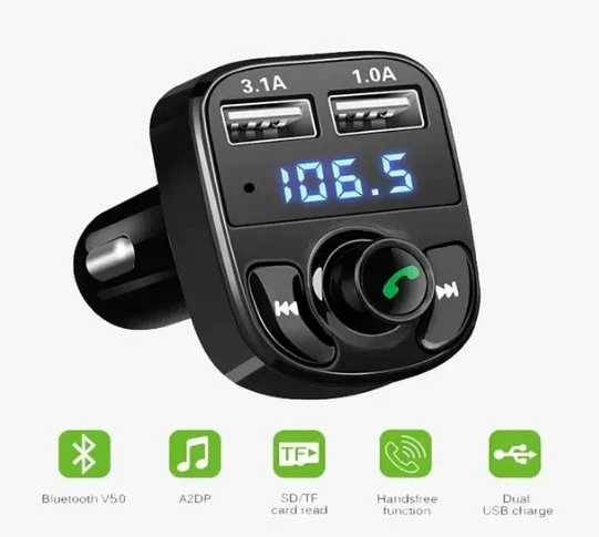 Araç Usb Mp3 Sd Kart Çakmaklık Girişli Oto Müzik Çalar Kiti Kablosuz Çakmak Girişi Carx8 ürün görseli 1