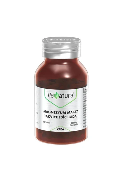 Venatura Magnezyum Malat Takviye Edici Gıda 200 Mg 60 Tablet ürün görseli 1