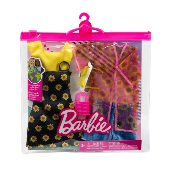 GWF04 Barbie'nin Kıyafet Koleksiyonu 2'li Paketler / +3 yaş ürün görseli 1