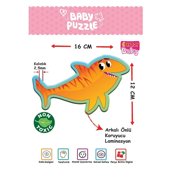 1710 BABY PUZZLE BENİM İLK PUZZLEM DENİZ CANLILARI ürün görseli 1
