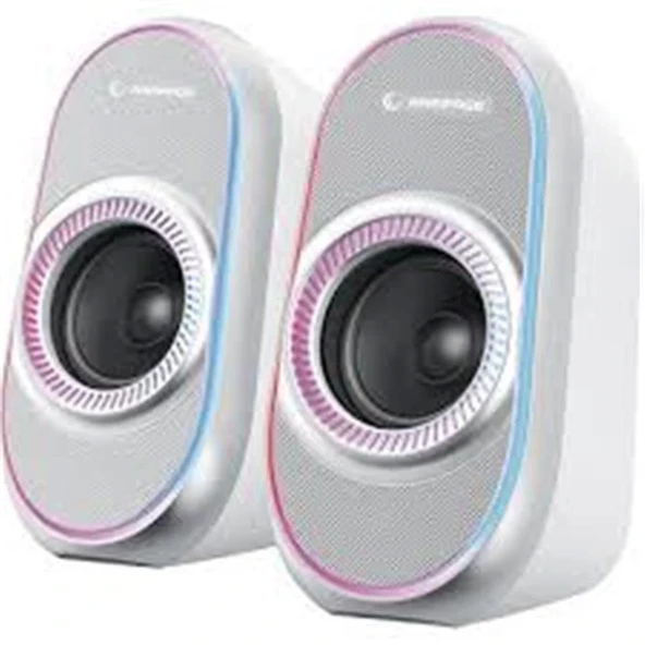 Rampage RMS-X3 2.0 6W Bluetooth Özellikli Beyaz Multimedia RGB Işıklı Gaming USB Speaker ürün görseli 1