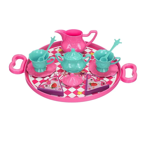 ERN-893 HEROES TOYS TEPSİLİ ÇAY VE KEK SETİ ürün görseli 1