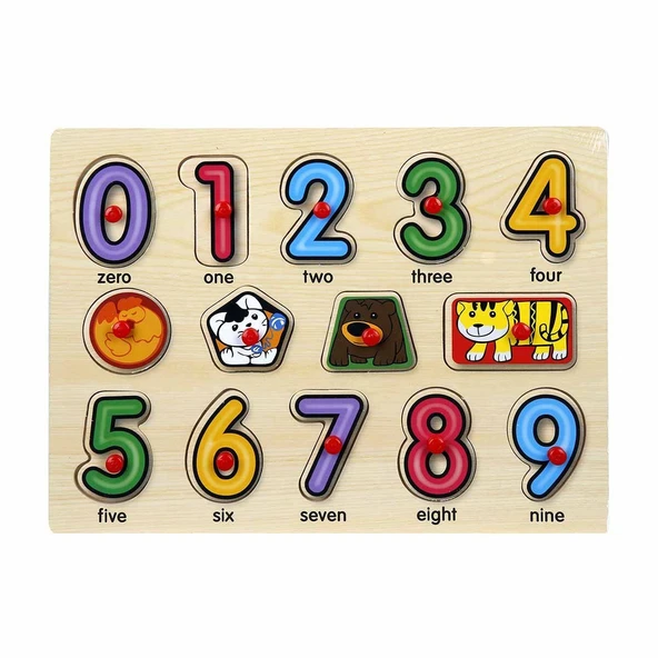 130444 Ahşap Raptiyeli Puzzle Saat ürün görseli 1