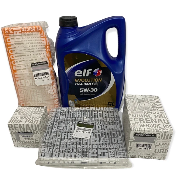 CLİO 1.4/1.5 FİTRE SETİ GENEL MARKALAR+ ELF FULTECH FE 5W30 5LT DPF Lİ 2025 ÜRETİM ürün görseli 1