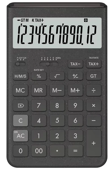 Casio JT-200T-GY 12 Hane Gri Masa Üstü Hesap Makinesi ürün görseli 1