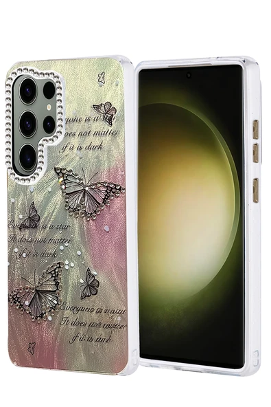Samsung Galaxy S25 Ultra Kılıf Parlak Desenli Taşlı Azn-Blade ürün görseli 1