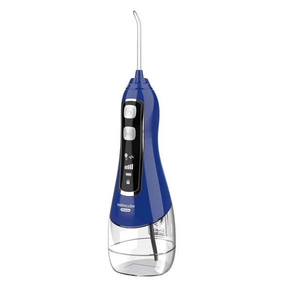Waterpulse V580 Water Flosser Taşınabilir Şarjlı Masajlı Diş/Protez Bakım ve Ağız Duşu-Mavi ürün görseli 1