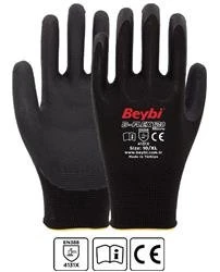 Beybi B-FLEX120 10Beden 12li Micro Köpük Nitril Eldiven (4131X) - Resim 2