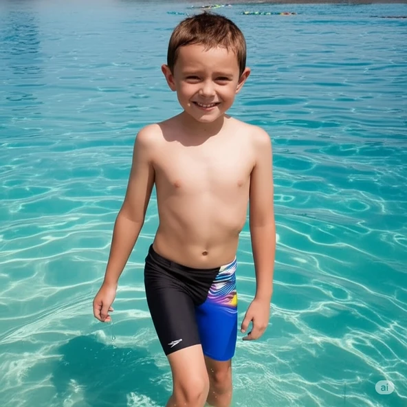 Speedo Printed Jam-mer Erkek Çocuk Mayosu Mavi ürün görseli 1