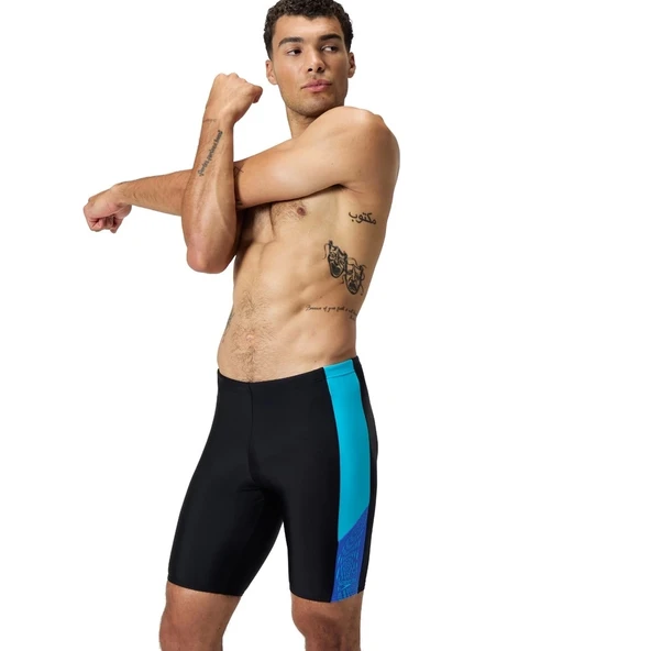 Speedo Dive Splice Jam-mer Erkek Yüzücü Mayosu Siyah ürün görseli 1