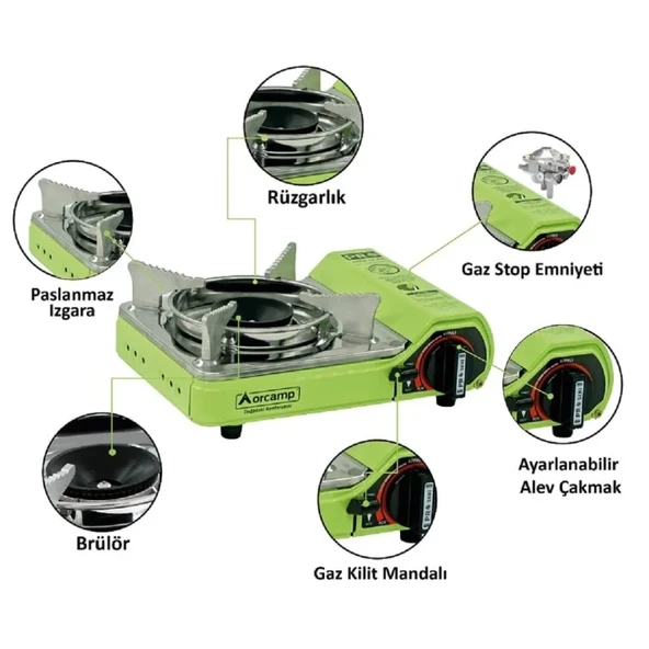 Orcamp Tekli Mini Portatif Ocak - Resim 5