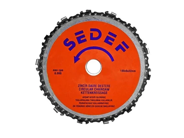 SEDEF Zincirli Daire Testere 180 mm ürün görseli 1