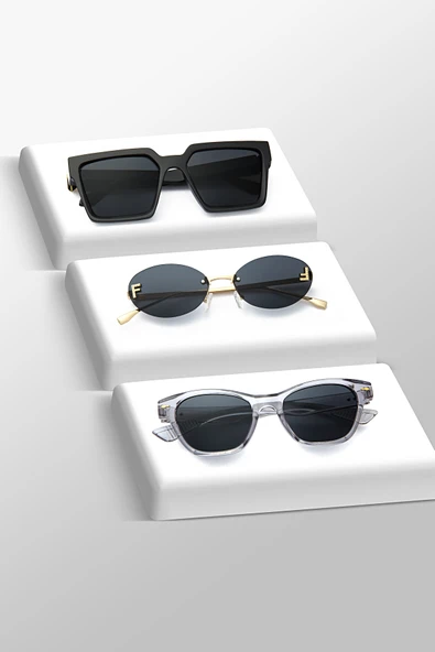 UNISEX GÜNEŞ GÖZLÜĞÜ 3'LÜ SET 00115 ürün görseli 1