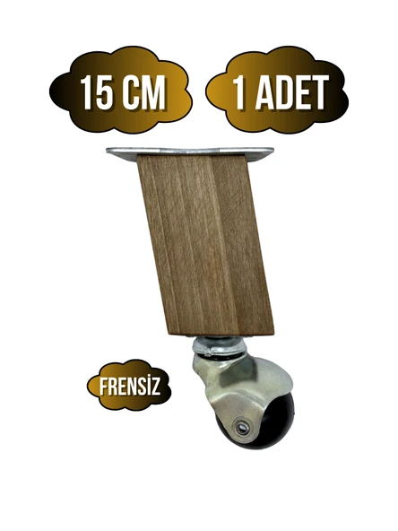 Kale Ahşap Eğimli Top Tekerli Ayak Mobilya Sehpa Tekerli Ayağı(K. CEVİZ)(12CM - 15CM)(CEVİZ AĞACI) Ceviz 15cm 15cm - 1 ADET ürün görseli 1