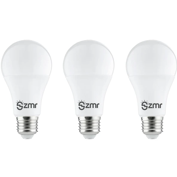 ZMR 103/B.65 3'lü Paket LED Ampul 10W 6500K Beyaz Işık E27 Duylu Enerji Tasarruflu Uzun Ömürlü ürün görseli 1