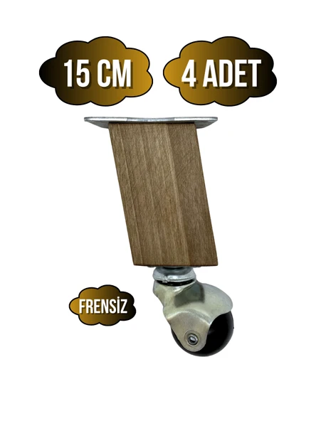 Kale Ahşap Eğimli Top Tekerli Ayak Mobilya Sehpa Tekerli Ayağı(K. CEVİZ)(12CM - 15CM)(CEVİZ AĞACI) Ceviz 15cm 15cm - 4 ADET ürün görseli 1