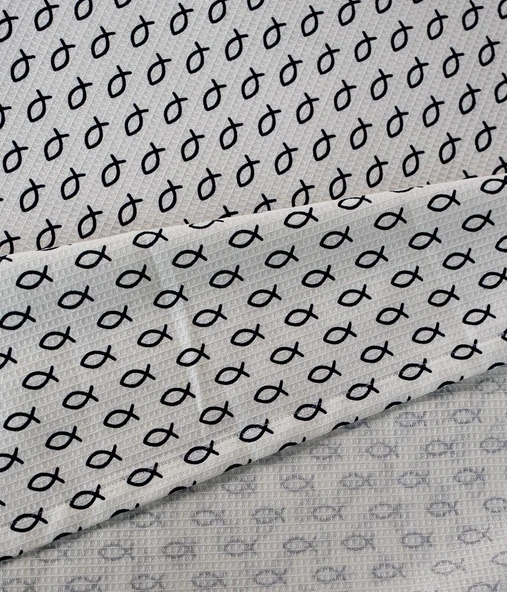 Cotton Collection Çift Kişilik Pike Balık - Resim 2