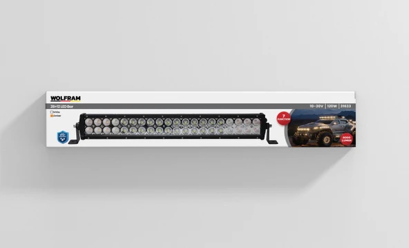 Led Bar Beyaz ve Sarı Işık 7 Fonksiyon Çakarlı 58 Cm 12V,24V ürün görseli 1
