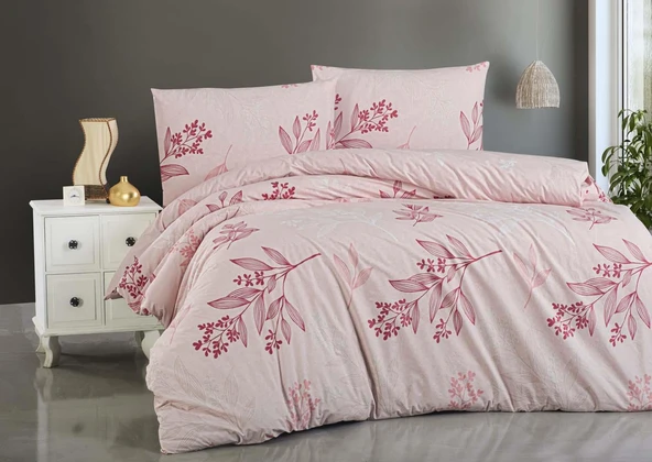 Cotton Collection Ranforce Çift Kişilik Nevresim Seti Pale Mauve ürün görseli 1