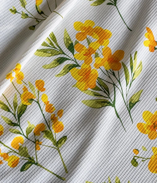 Cotton Collection Çift Kişilik Pike Daisy - Resim 4