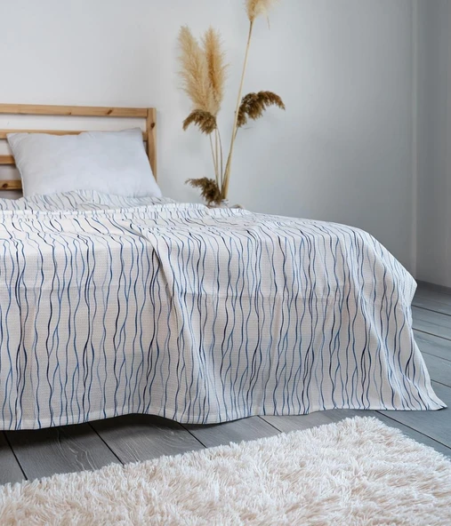 Cotton Collection Çift Kişilik Pike Stripe - Resim 2