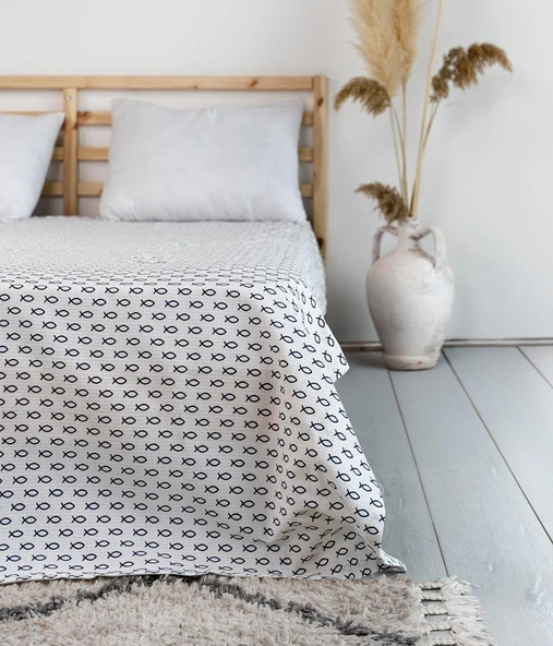 Cotton Collection Çift Kişilik Pike Balık ürün görseli 1
