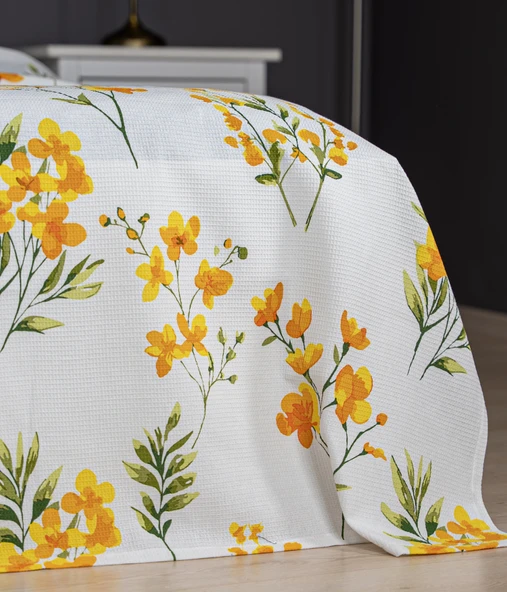 Cotton Collection Çift Kişilik Pike Daisy - Resim 3