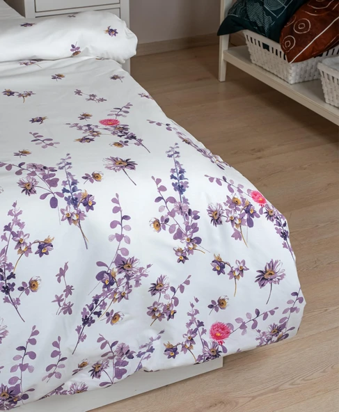 Cotton Collection Tek Kişilik Nevresim Seti Flora - Resim 4