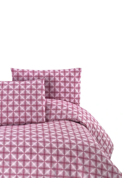 Cotton Collection Ranforce Tek Kişilik Nevresim Seti Efekt Gül Kurusu ürün görseli 1