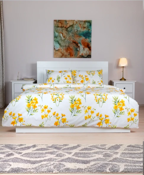 Cotton Collection Çift Kişilik Nevresim Seti Daisy ürün görseli 1