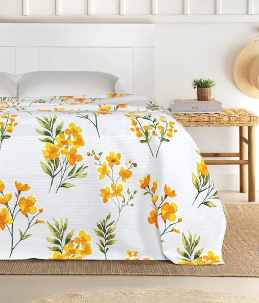 Cotton Collection Çift Kişilik Pike Daisy - Resim 2