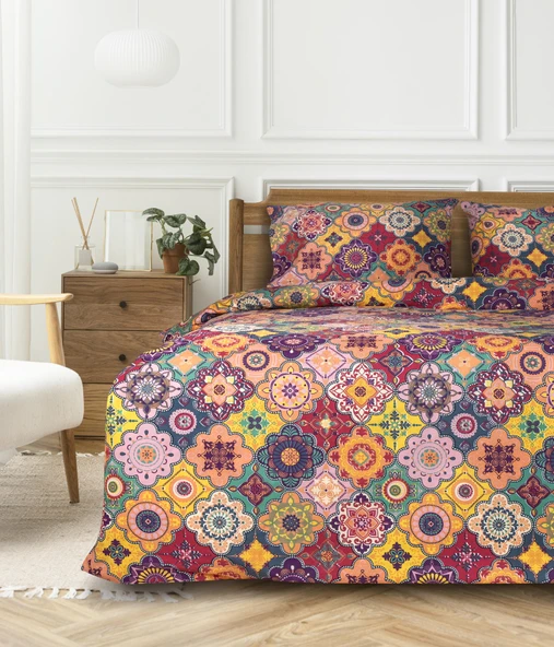 Cotton Collection Tek Kişilik Nevresim Seti Harmoni ürün görseli 1