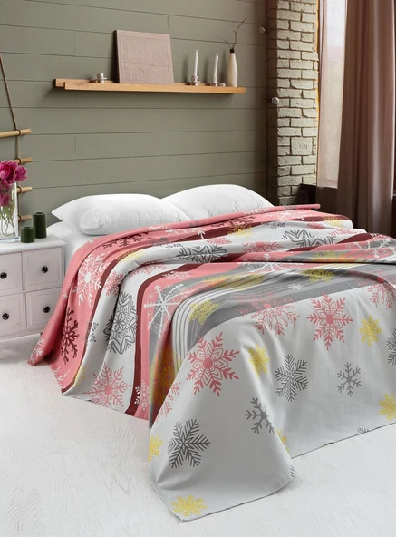 Cotton Collection Pike Tek Kişilik Pike Red Winter ürün görseli 1