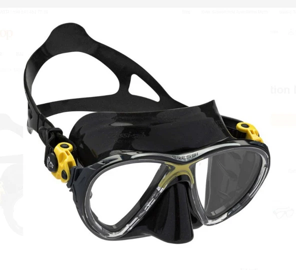 Cressi Big Eyes Evolution Dark Yellow Maske DS336510 ürün görseli 1
