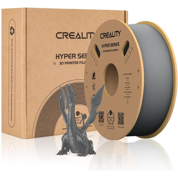 Creality Hyper Pla gri Filament 1.75mm 1000gr ürün görseli 1