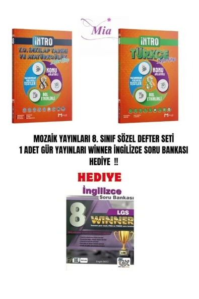 LGS MOZAİK YAYINLARI SÖZEL DEFTER SET ürün görseli 1