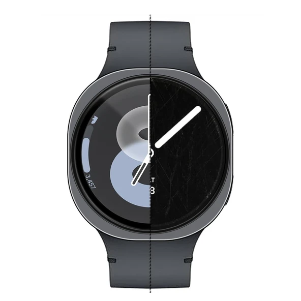 Samsung Galaxy Watch 8 44mm Uyumlu 3 Adet Şeffaf Ekran koruyucu Nano Jelatin ürün görseli 1