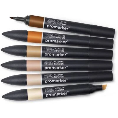 Winsor&Newton Promarker Skin Tones 2 Ten Renkleri Seti (6 Renk) ürün görseli 1