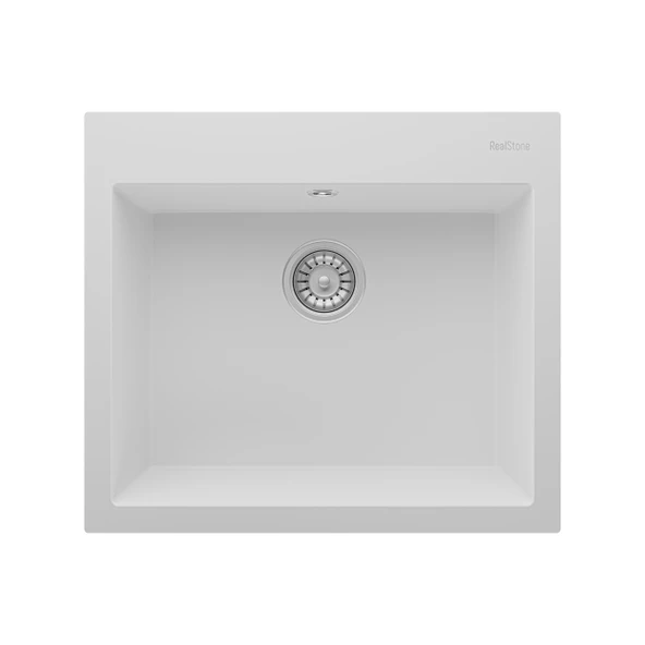 RealStone K002 58 Didyma Beyaz Granit Eviye ürün görseli 1
