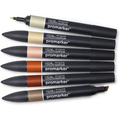 Winsor&Newton Promarker Toprak Tonlari Seti (6 renk) ürün görseli 1