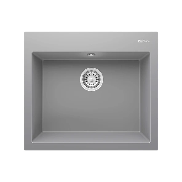RealStone K002 58 Didyma Gri Granit Eviye ürün görseli 1