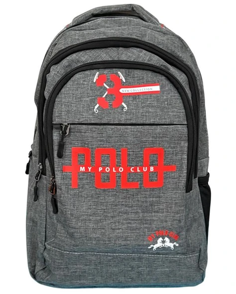 Temel My Polo Sırt Çantası Gri 8815 ürün görseli 1
