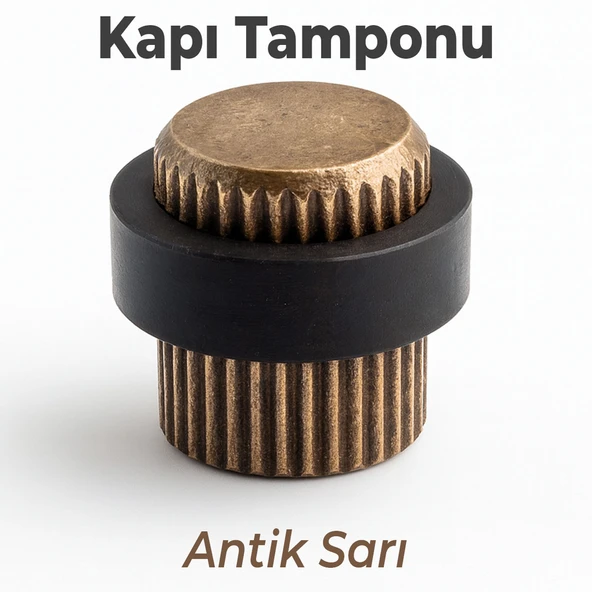Kapı Stoperi Tamponu Eskitme Antik Vidalı Metal Tutacağı Tutucu Altı Kolu Stopu Takozu Sürgülü Kapı ürün görseli 1