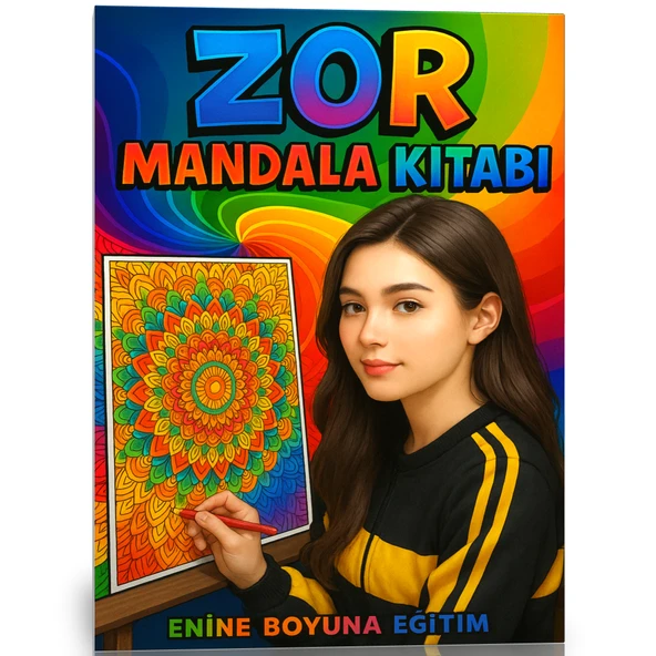 Zor Mandala Kitabı (Arkası Boş 45 Mandala) ürün görseli 1