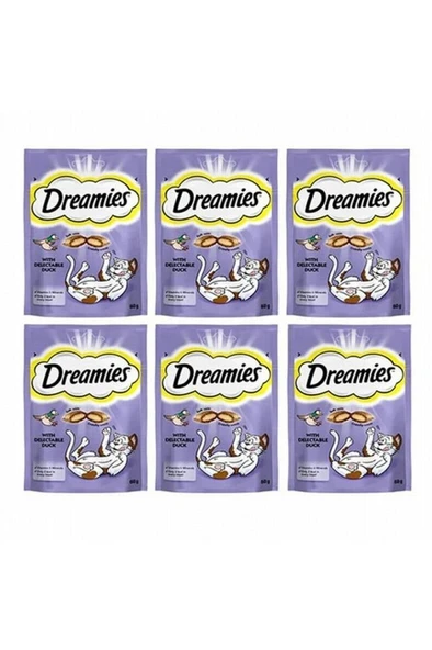 Dreamies Ördekli Kedi Ödül Maması 6 Adet x 60 Gr ürün görseli 1