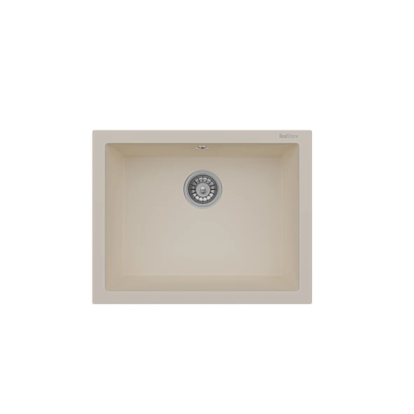RealStone K012 Gordion 60 Tezgah Altı Granit Eviye Krem ürün görseli 1